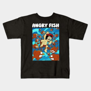 ANGRY FISH Kids T-Shirt